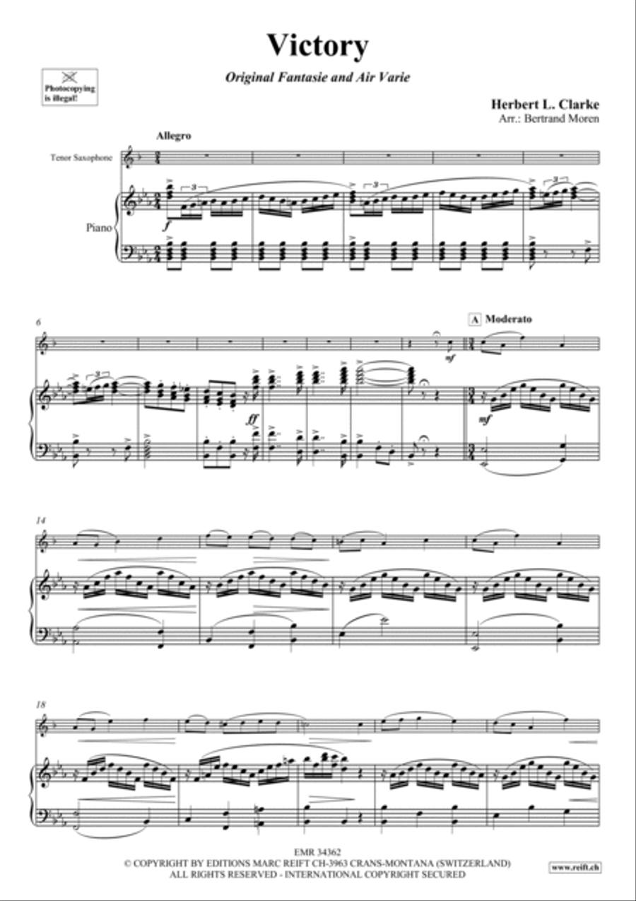 Victory Tenor Saxophone scores gallery preview page 4