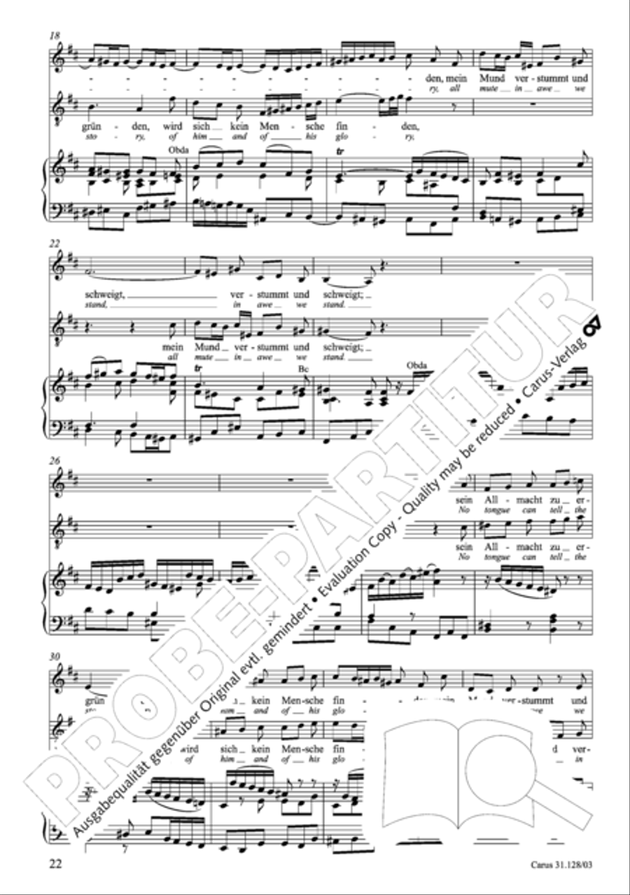 On Jesus Christ's ascent on high (Auf Christi Himmelfahrt allein) ATB scores gallery preview page 23
