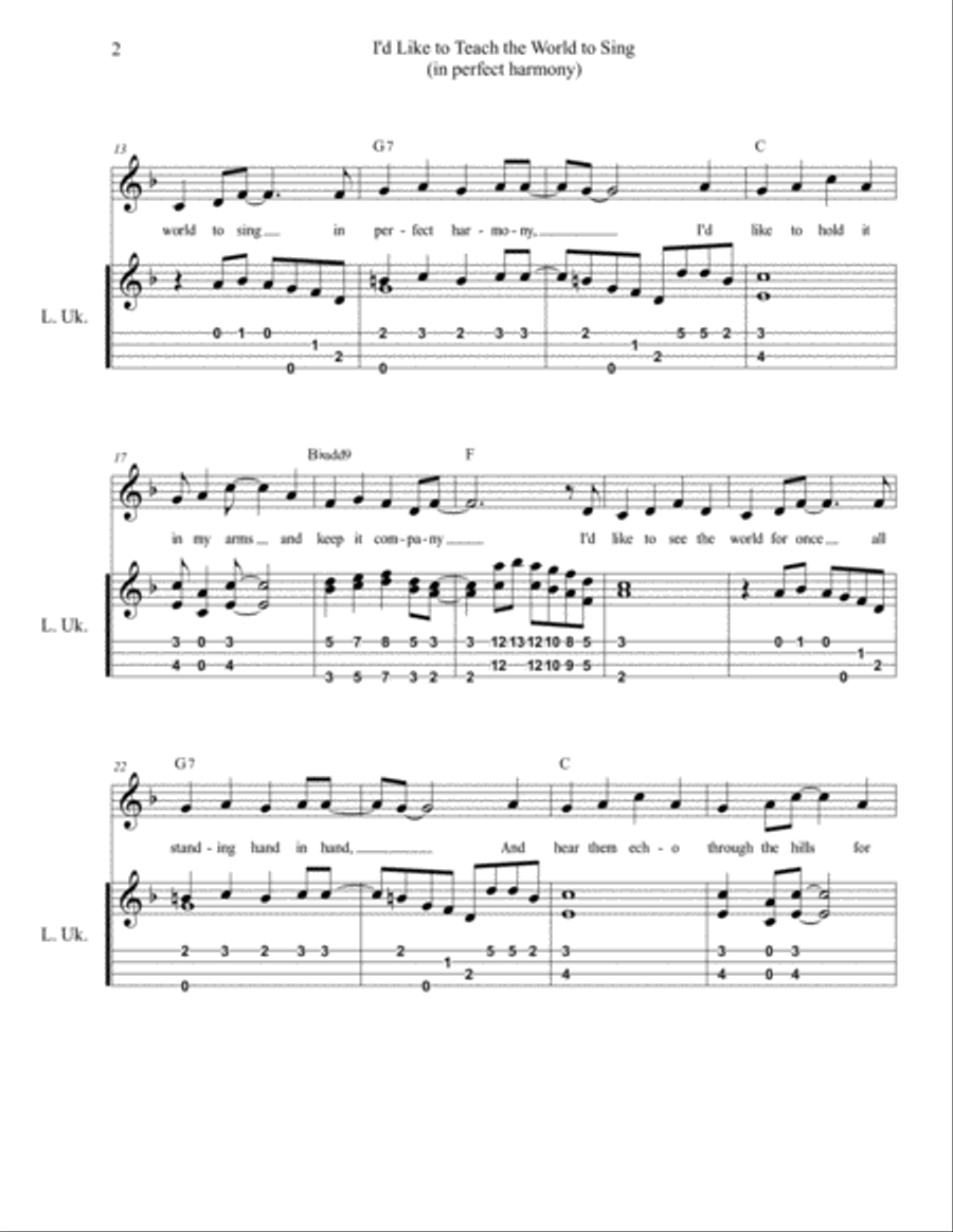I'd Like To Teach The World To Sing 3-Part scores gallery preview page 2
