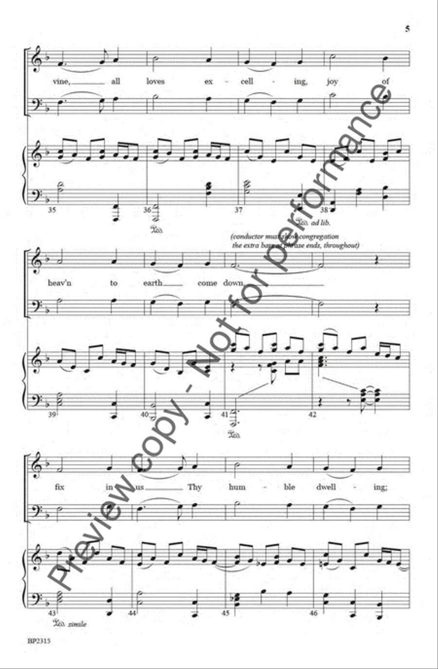Love Divine, All Loves Excelling - Forrest 4-Part scores gallery preview page 4
