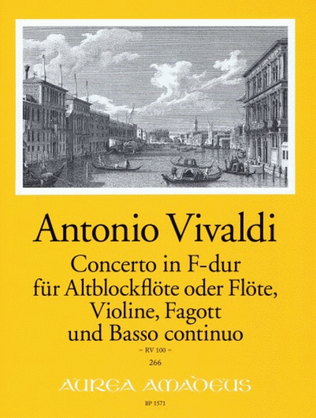 Book cover for Concerto in F Major RV 100
