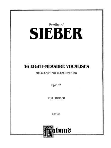 36 Eight-Measure Vocalises for Elementary Teaching