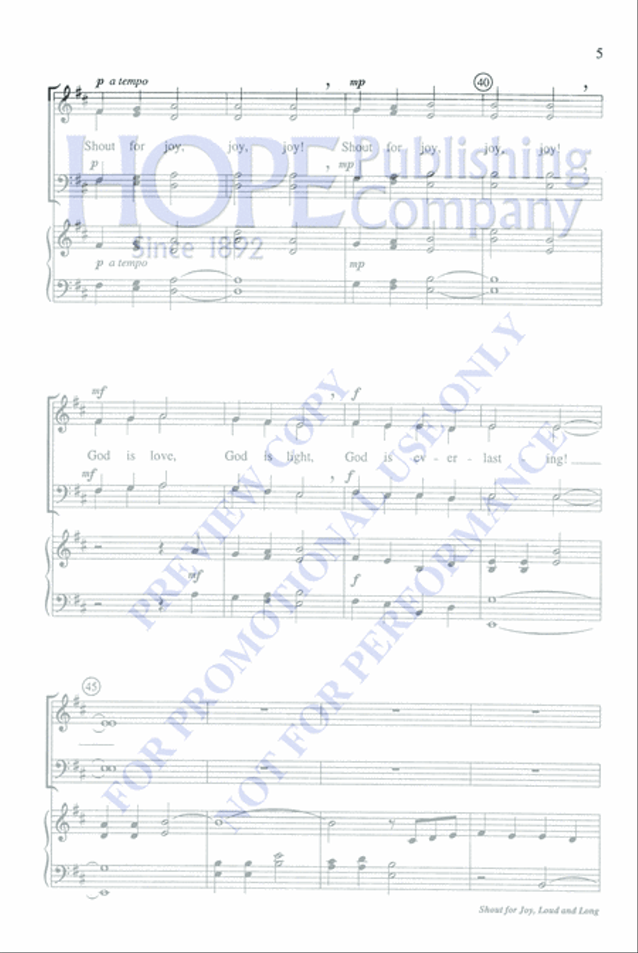 Shout for Joy, Loud and Long 4-Part scores gallery preview page 5