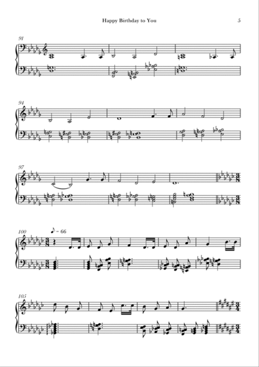 happy birthday to you Piano Method scores gallery preview page 5