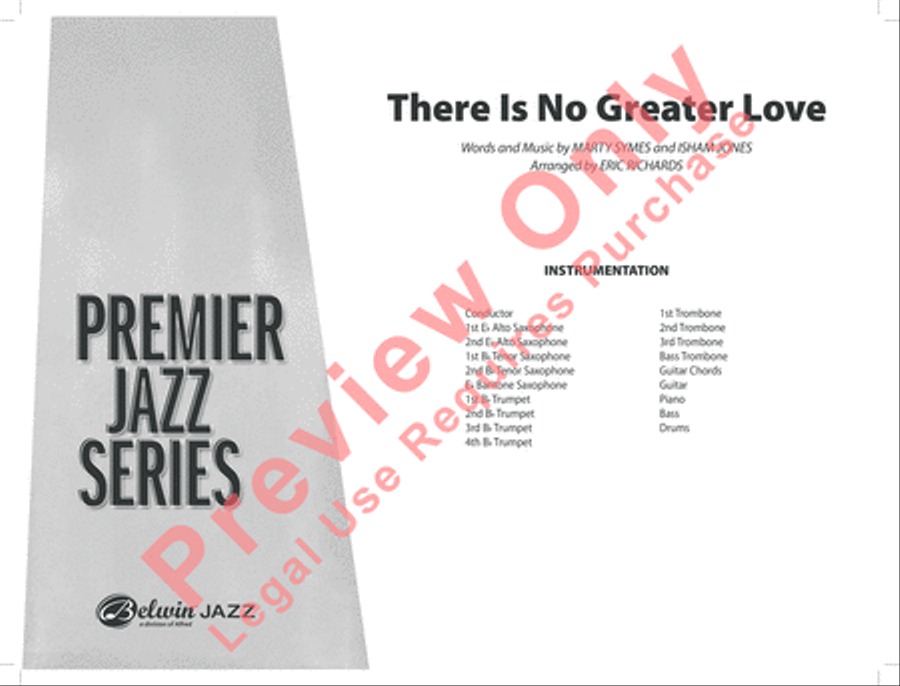There Is No Greater Love Jazz Ensemble scores gallery preview page 2