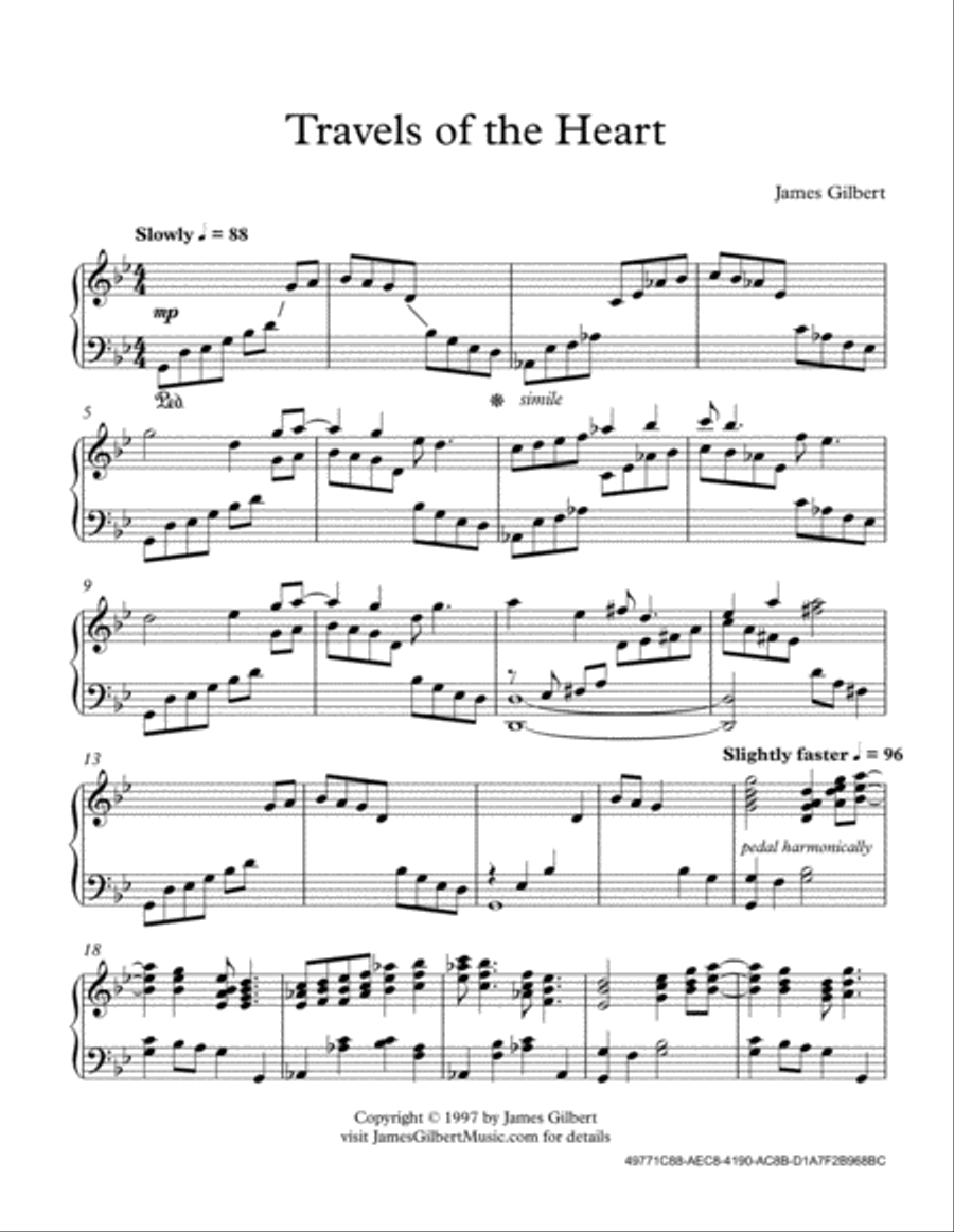 Travels Of The Heart Travels Of The Heart Piano Solo scores gallery preview page 2