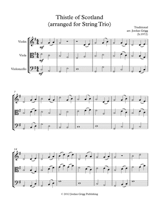 Thistle of Scotland (arranged for String Trio)