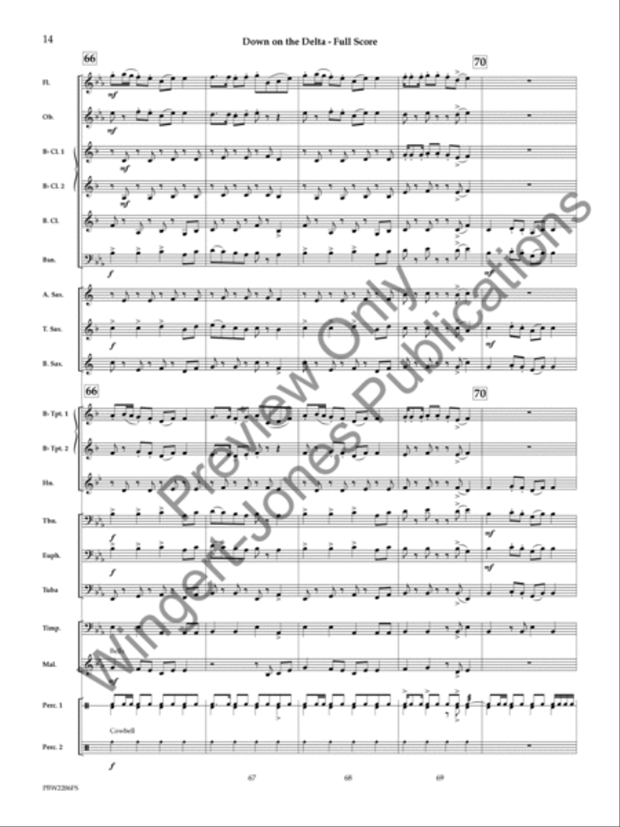 Down on the Delta Concert Band scores gallery preview page 15