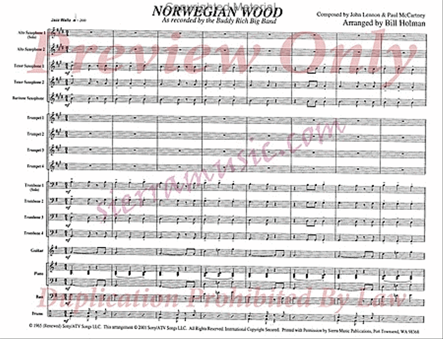 Norwegian Wood Norwegian Wood Big Band scores gallery preview page 2