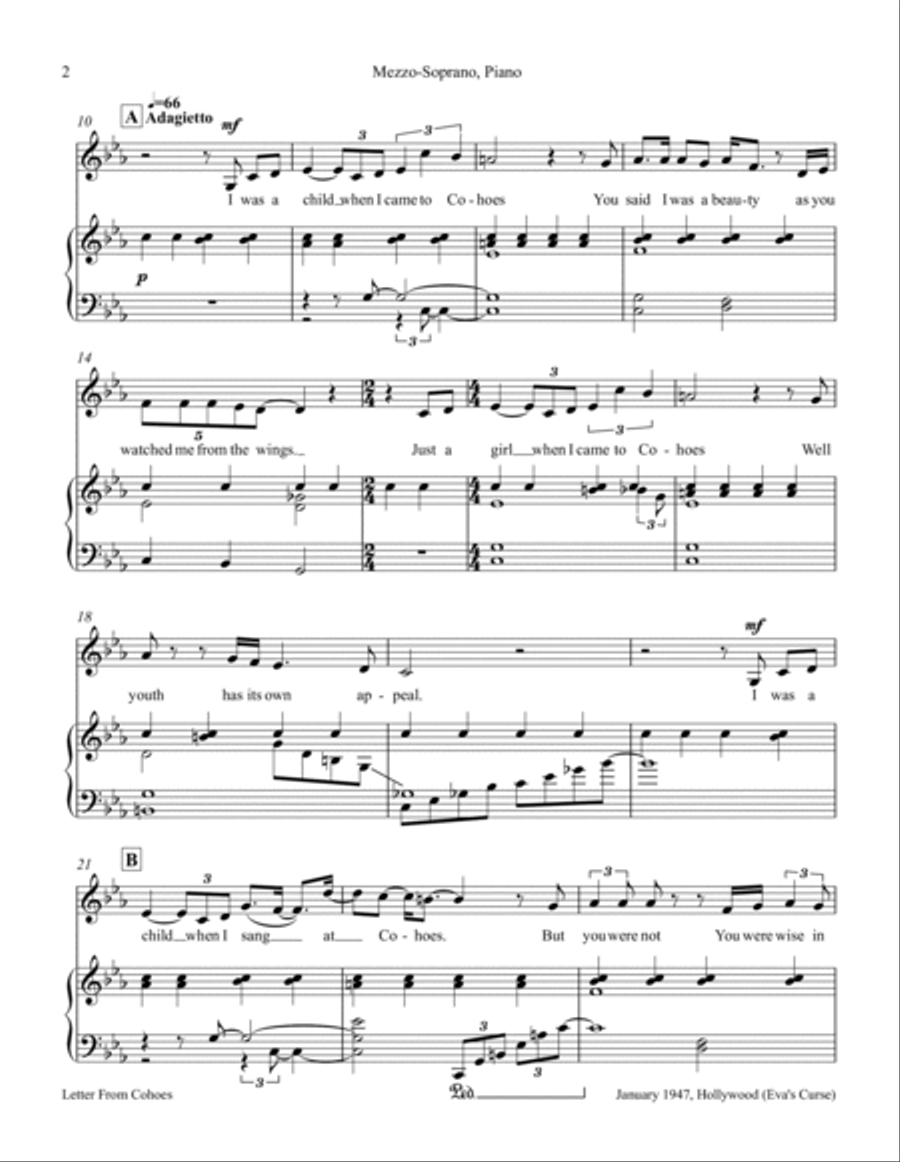 January 1947, Hollywood (Eva's Curse) Medium Voice scores gallery preview page 4