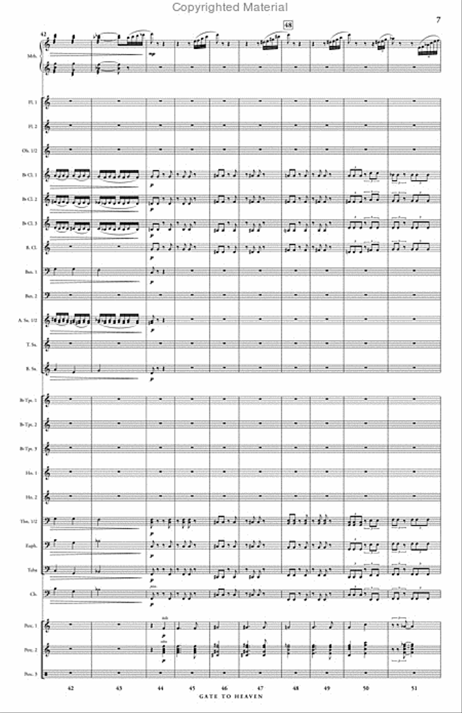 Gate to Heaven (wind ensemble score) Concert Band scores gallery preview page 8