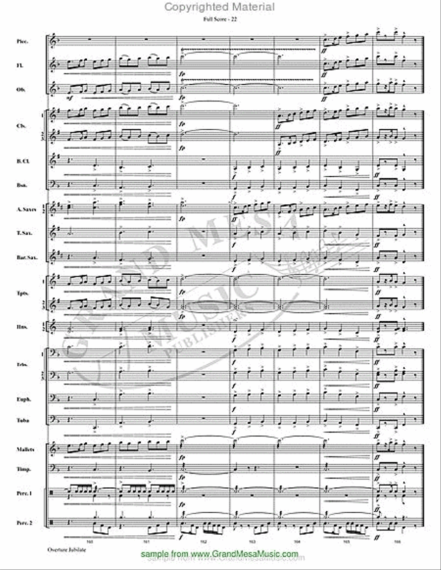 Overture Jubilate Concert Band scores gallery preview page 23