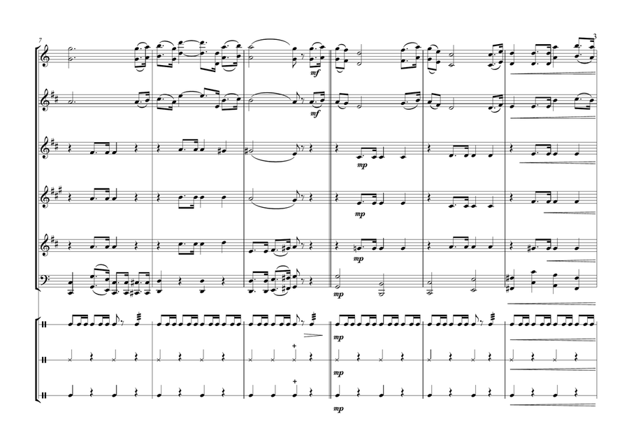 Thai National Anthem for Flexible Band/Korps (World National Anthem Series) Concert Band scores gallery preview page 3