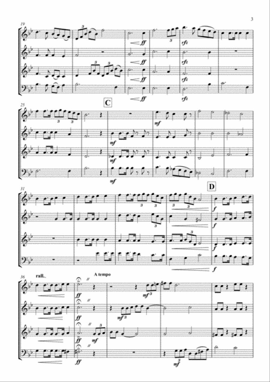 Concert Piece for Horn Quartet French Horn Quartet scores gallery preview page 3