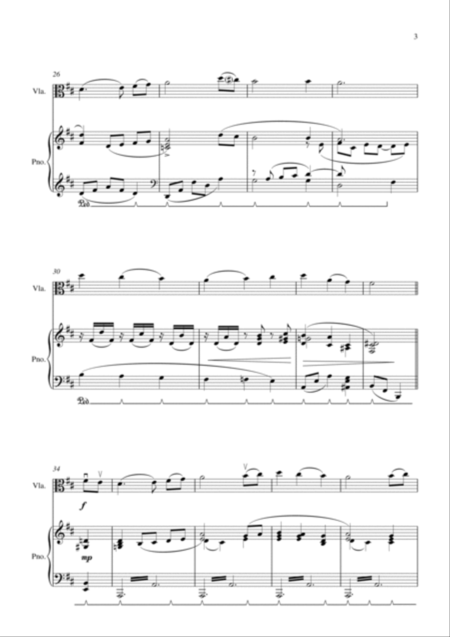 The First Noel (for viola and piano, suitable for grades 1-5) Piano scores gallery preview page 3