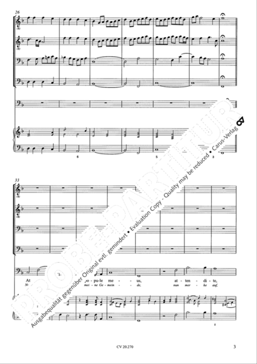 Attendite, popule meus Bass Voice scores gallery preview page 4