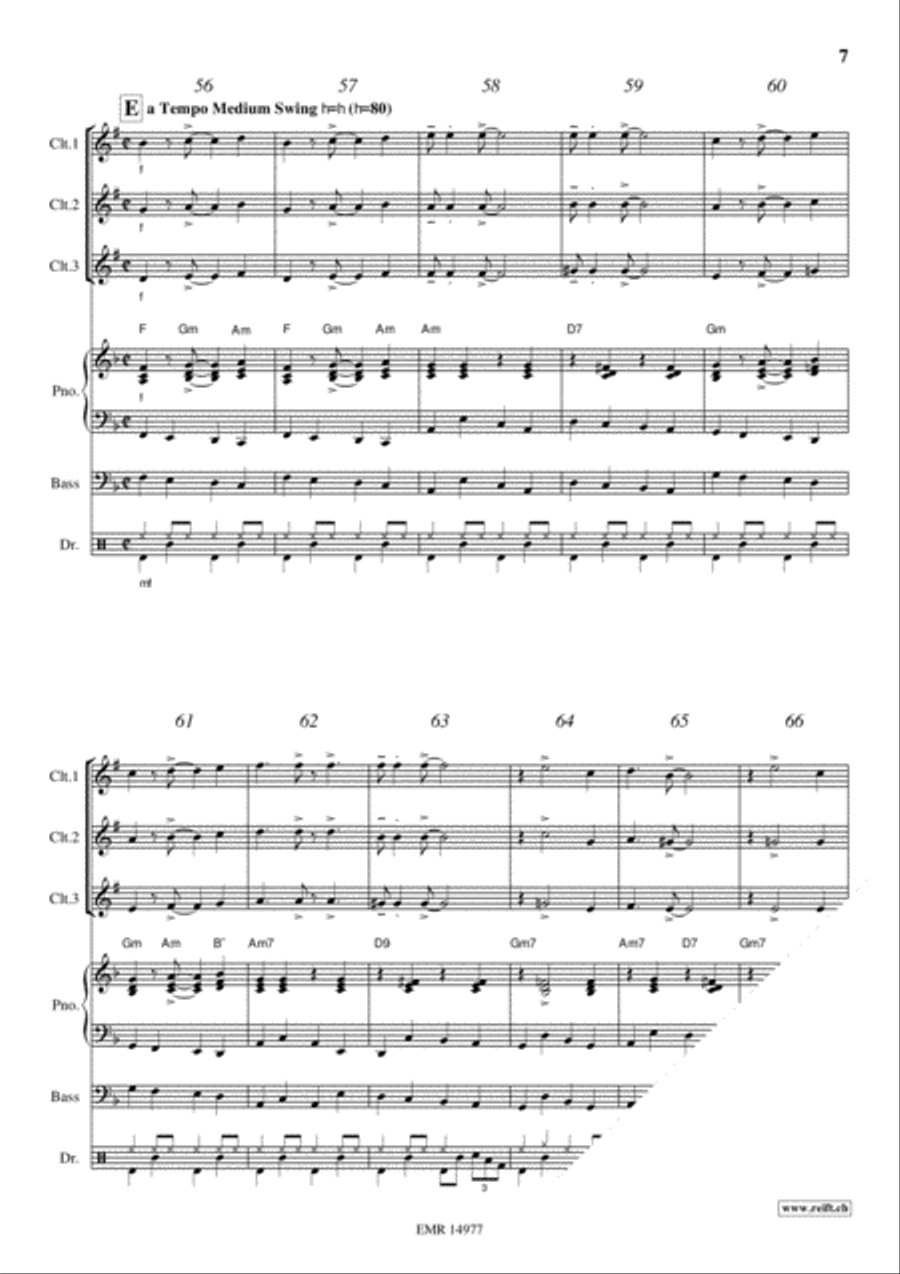 Movie Sequences Clarinet scores gallery preview page 7