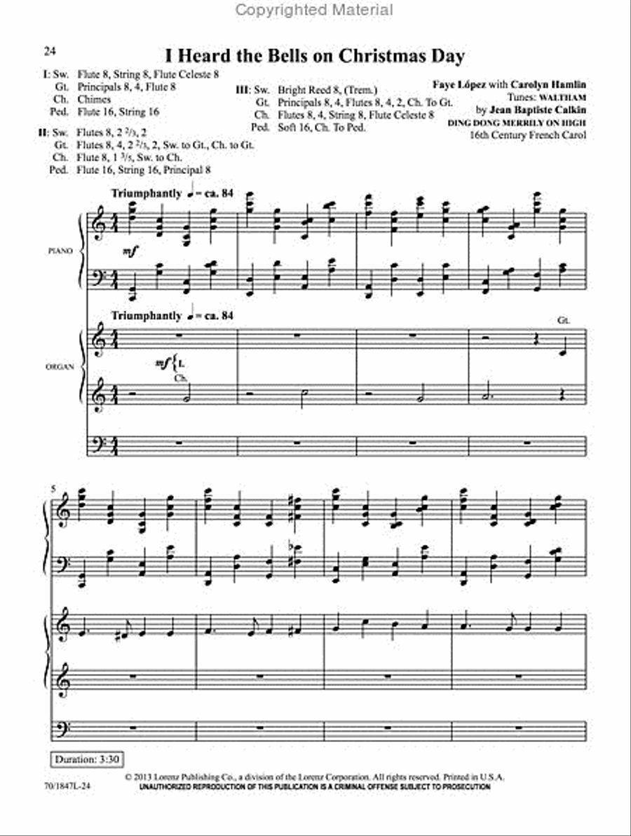 Glory to the Newborn King! Organ scores gallery preview page 4