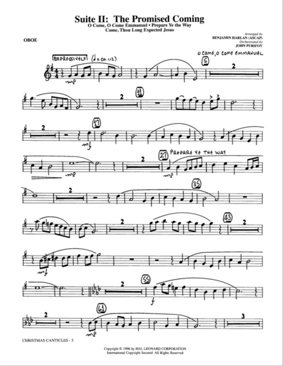 Christmas Canticles: A Cantata of Carols in Four Suites (Full Orchestra) - Oboe Choir scores gallery preview page 5