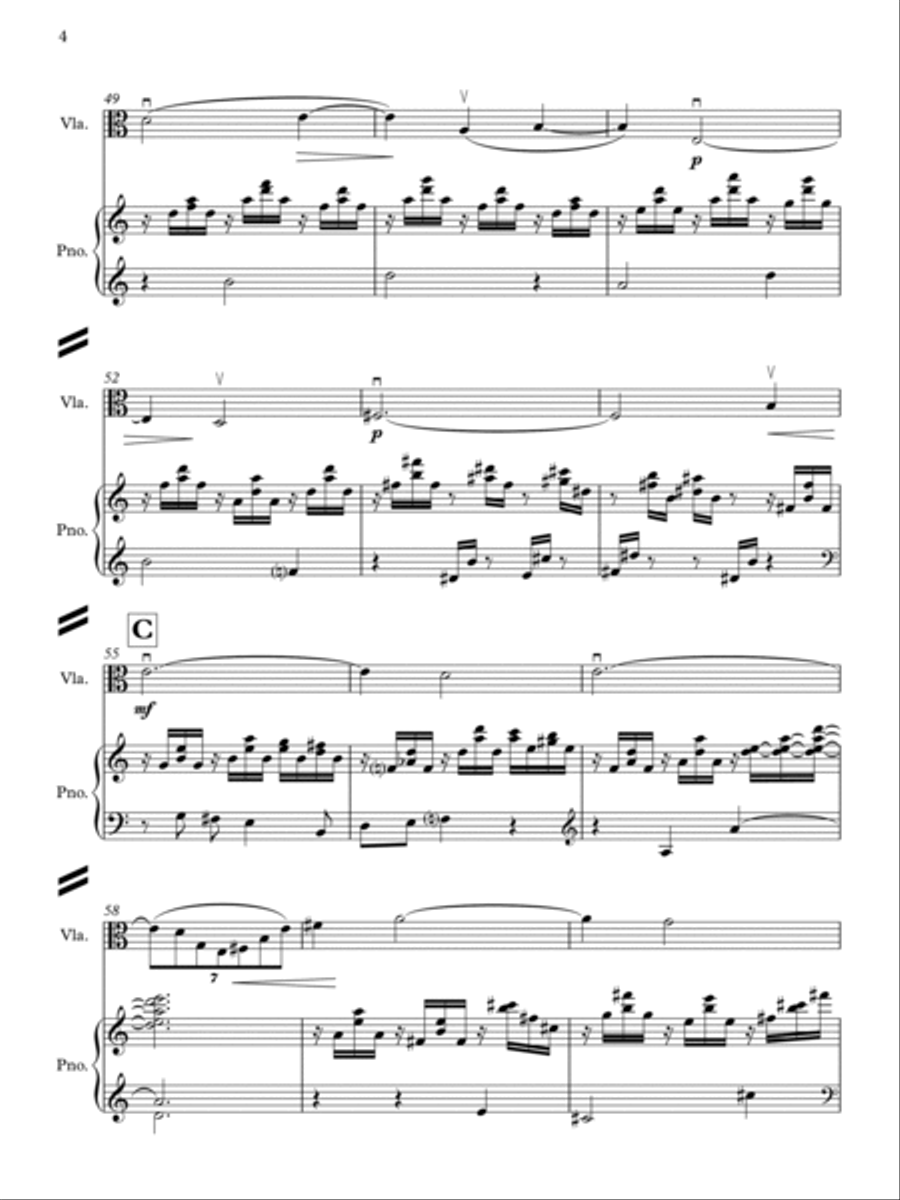[Kay] Sonatine for Viola and Piano Piano scores gallery preview page 6