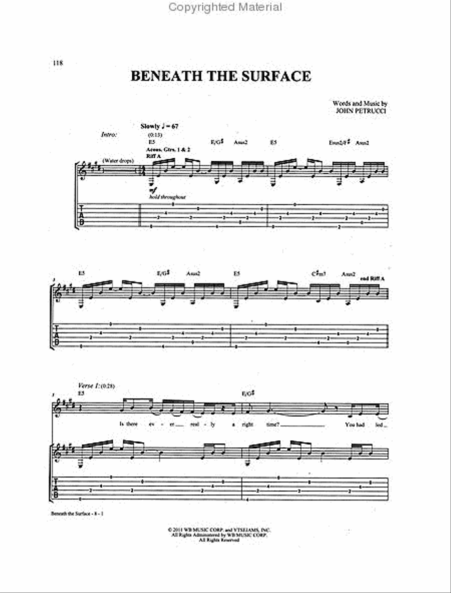 Dream Theater – A Dramatic Turn of Events Electric Guitar scores gallery preview page 5