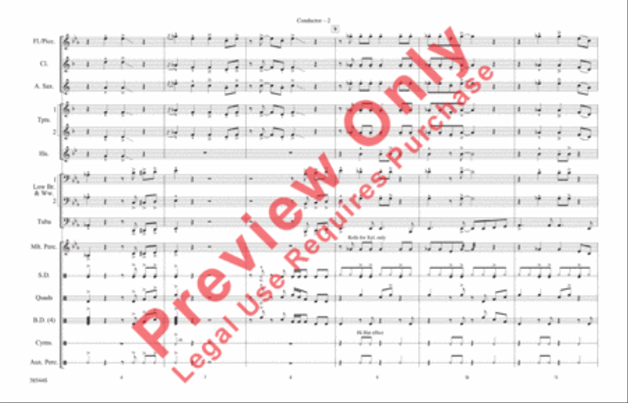 Great Balls of Fire Marching Band scores gallery preview page 3