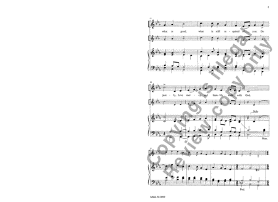 Humbly Walk with God 4-Part scores gallery preview page 4