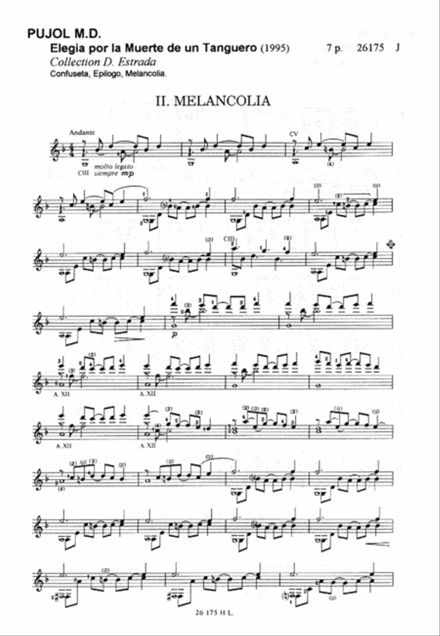 Elegia Por Muerte De Tanguero Acoustic Guitar scores gallery preview page 2