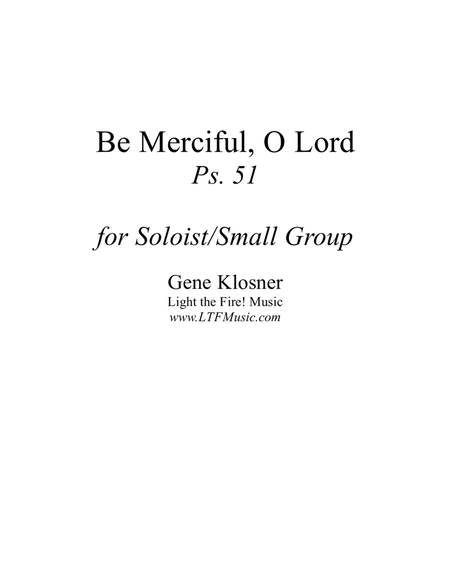 Be Merciful, O Lord (Ps. 51) [Soloist/Small Group] image number null