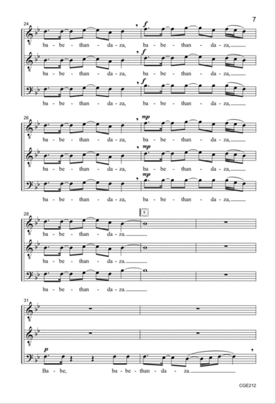 Babethandaza (TTB) TTBB scores gallery preview page 6