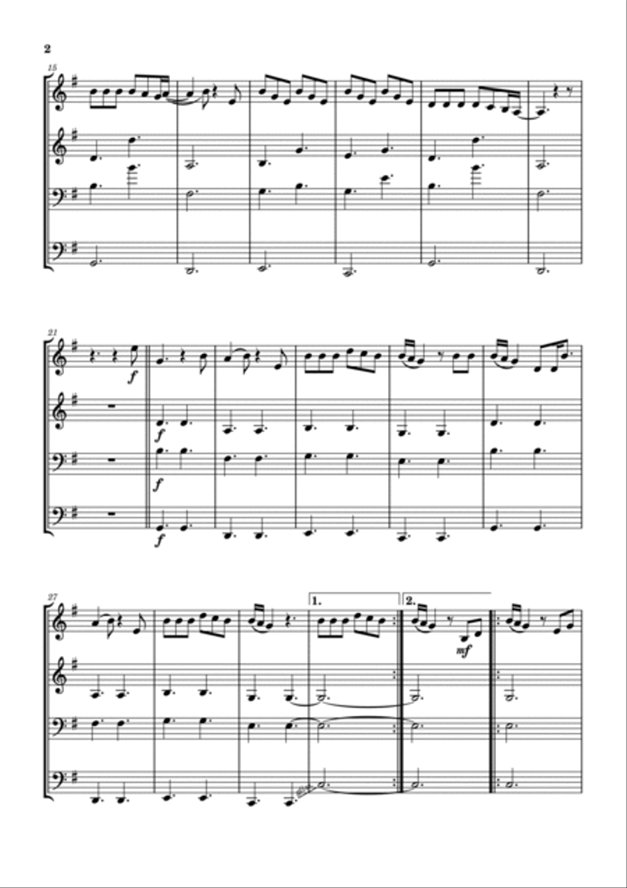Hold My Hand Brass Ensemble scores gallery preview page 3
