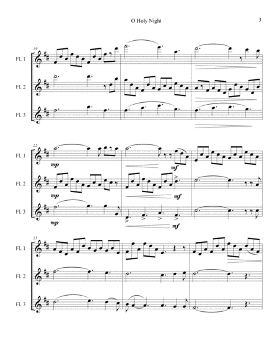 O Holy Night (Cantique de Noel) Woodwind Ensemble scores gallery preview page 3