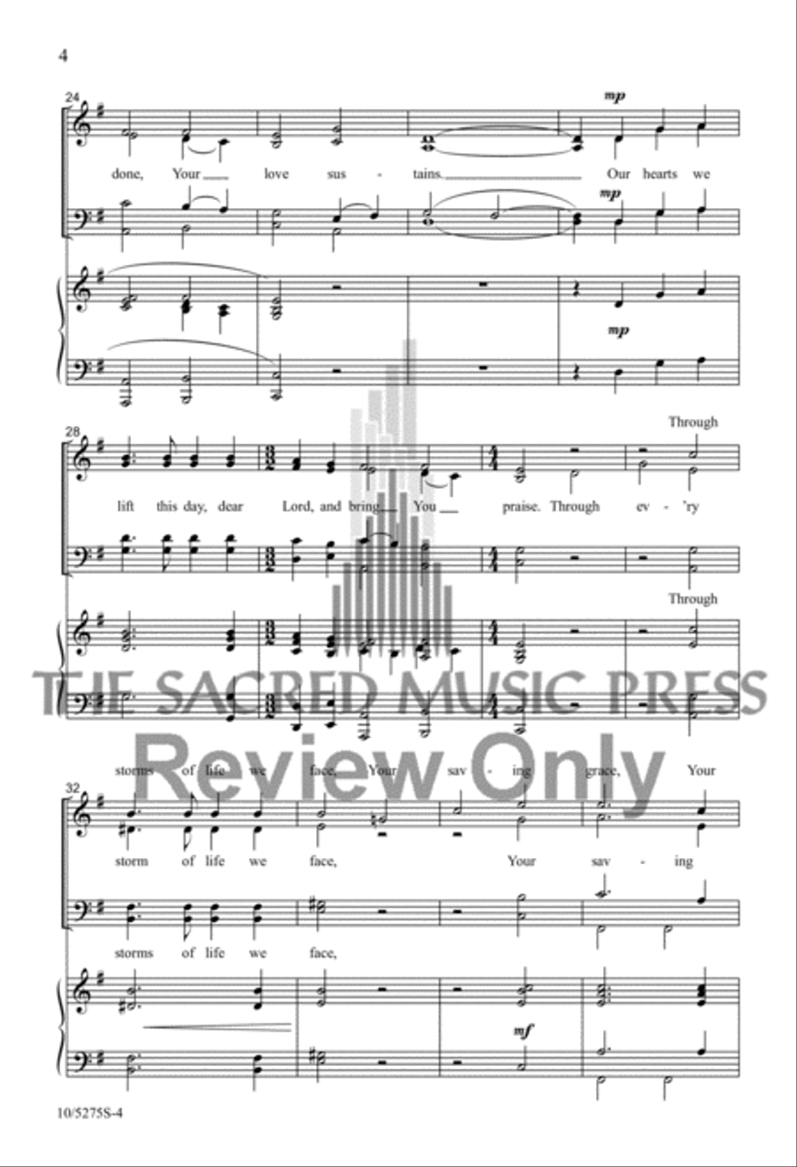 Our Hearts We Lift This Day 4-Part scores gallery preview page 4