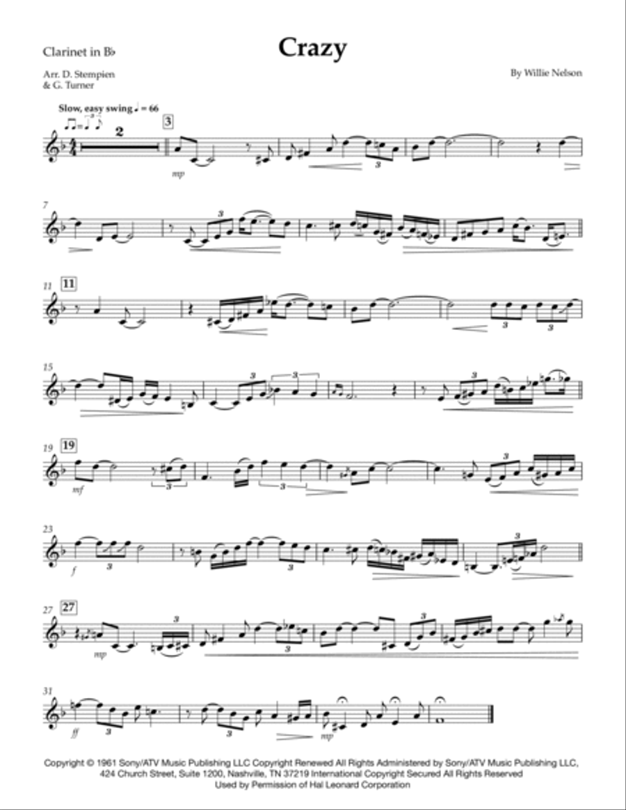 Crazy B-Flat Clarinet scores gallery preview page 3