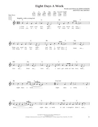 Eight Days A Week (from The Daily Ukulele) (arr. Liz and Jim Beloff)