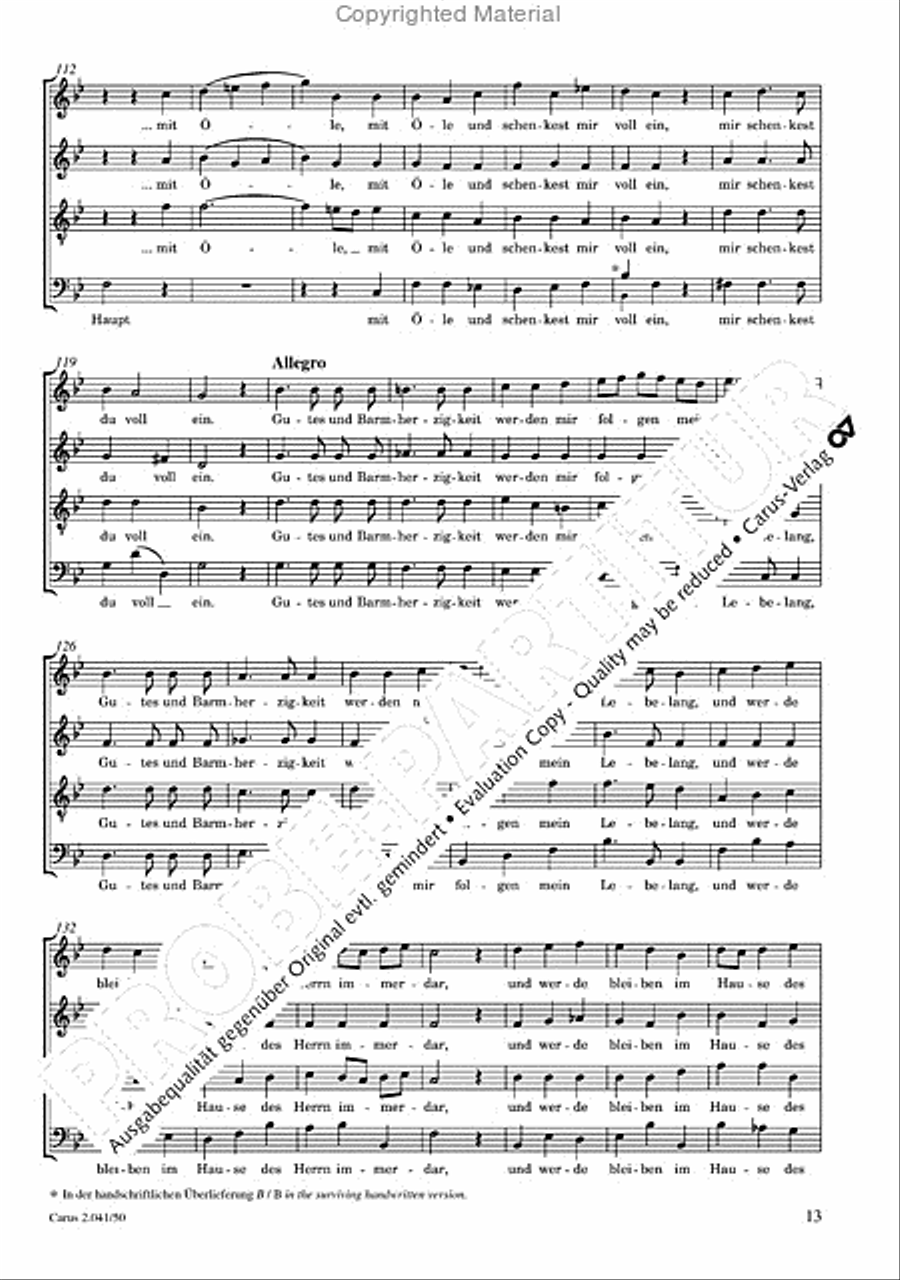 Motets and arias for choirs collected and edited by Johann Adam Hiller, vol. 5 Voice Solo scores gallery preview page 14