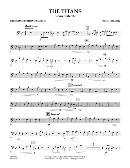 The Titans (Concert March) - Trombone/Baritone B.C./Bassoon