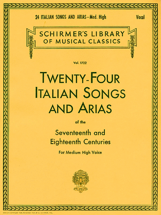 Book cover for 24 Italian Songs & Arias of the 17th & 18th Centuries