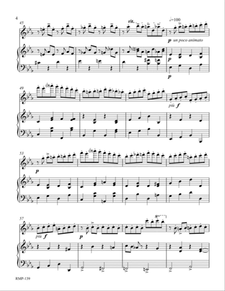 Moszkowski - The Lady Juggler (La Jongleuse) for flute and piano Flute scores gallery preview page 4