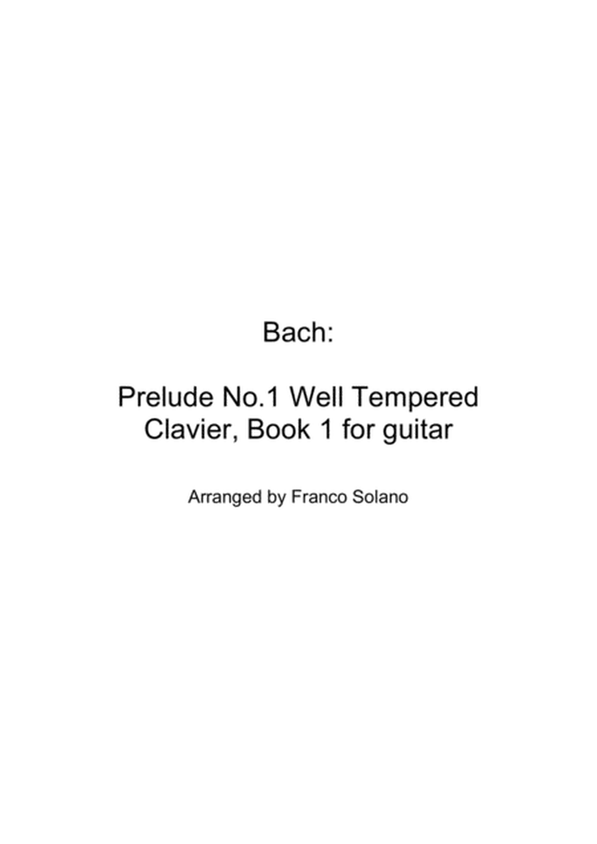 Bach Prelude No.1 Well Tempered Clavier, Book 1 for guitar image number null
