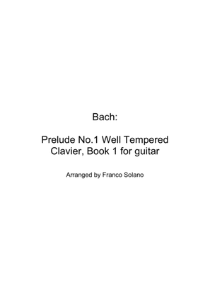 Bach Prelude No.1 Well Tempered Clavier, Book 1 for guitar