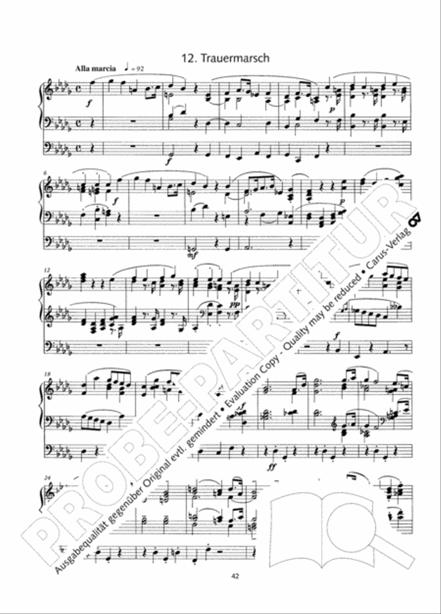 Zwolf Charakterstucke op. 156 Organ Solo scores gallery preview page 43