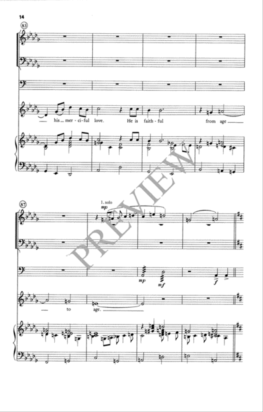 How Great Is Your Name 4-Part scores gallery preview page 15