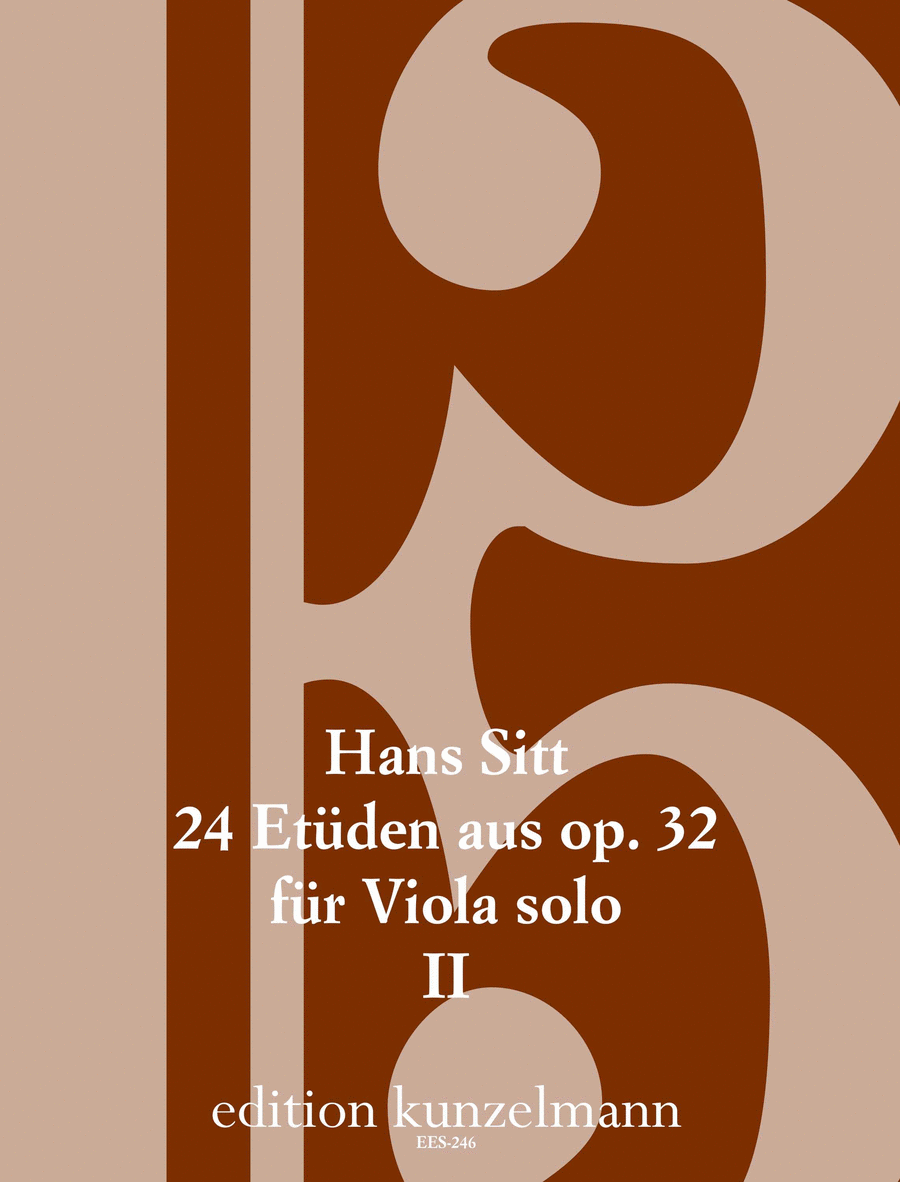 24 studies from Op. 32 for viola solo, Volume 2 by Hans Sitt Viola Solo - Sheet Music