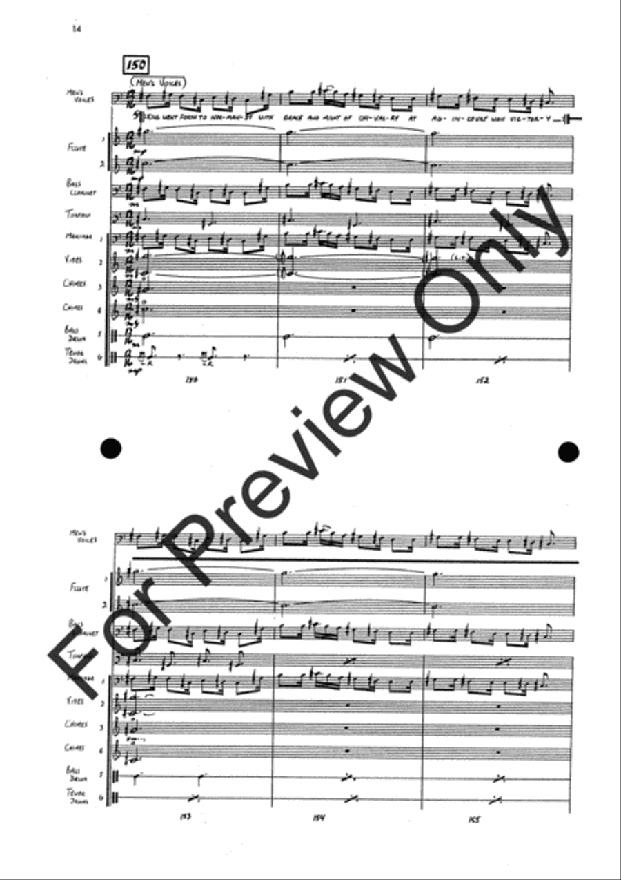 Agincourt Hymn (Score) Concert Band scores gallery preview page 38