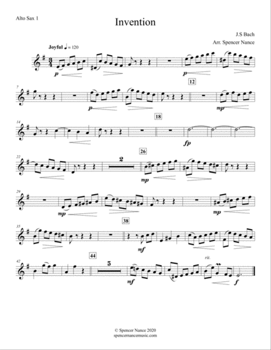 Invention Woodwind Trio scores gallery preview page 1