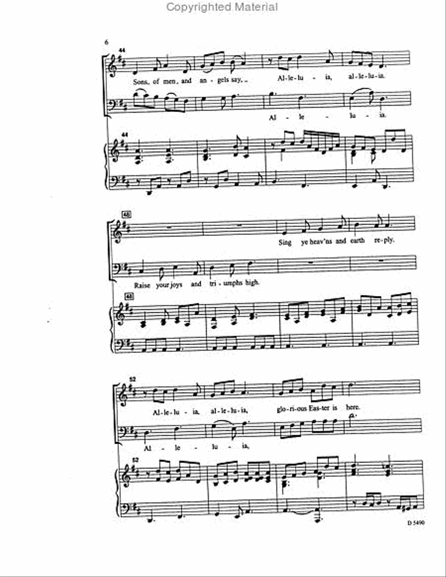 Easter Is Here 3-Part scores gallery preview page 6