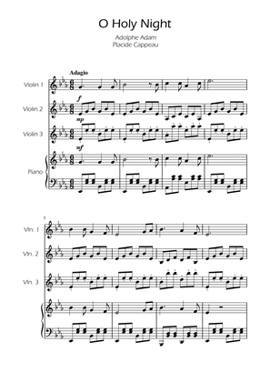 O Holy Night - Violin Trio w/ Piano