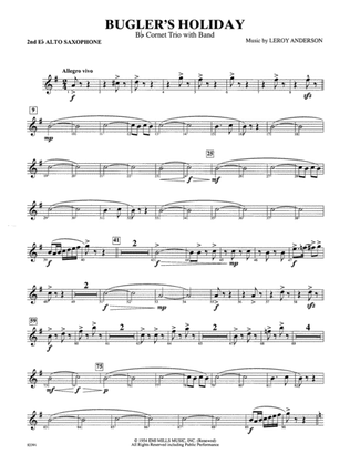 Bugler's Holiday (with Cornet Trio): 2nd E-flat Alto Saxophone