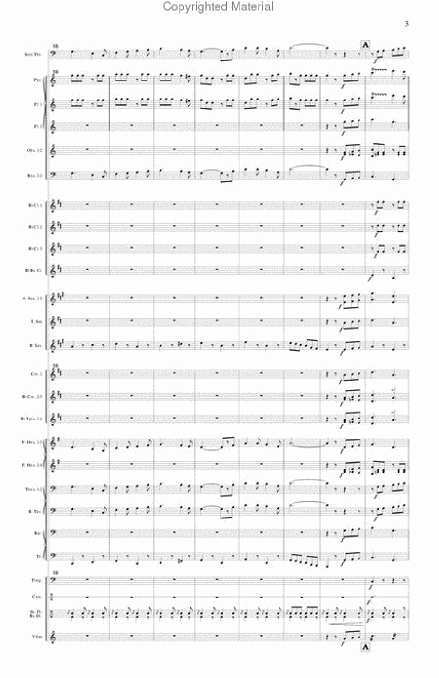 Seventy-Six Trombones (trombone and concert band) Concert Band scores gallery preview page 4